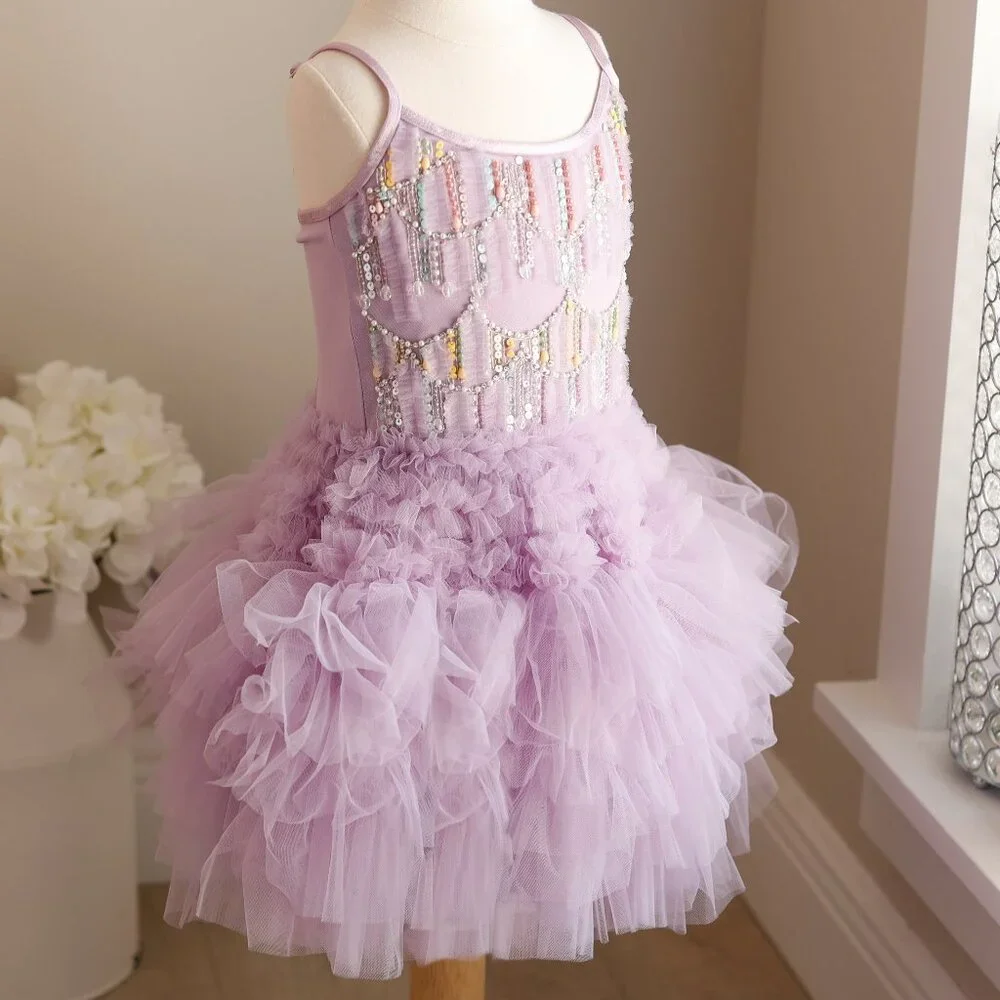 Tutu Du Monde Painterly Tutu Dress Lilac Thistle Party Portrait Flower Girl